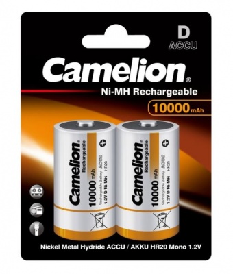 Аккумулятор Camelion R20 D-10000mAh Ni-Mh (2*BL) (2/12)